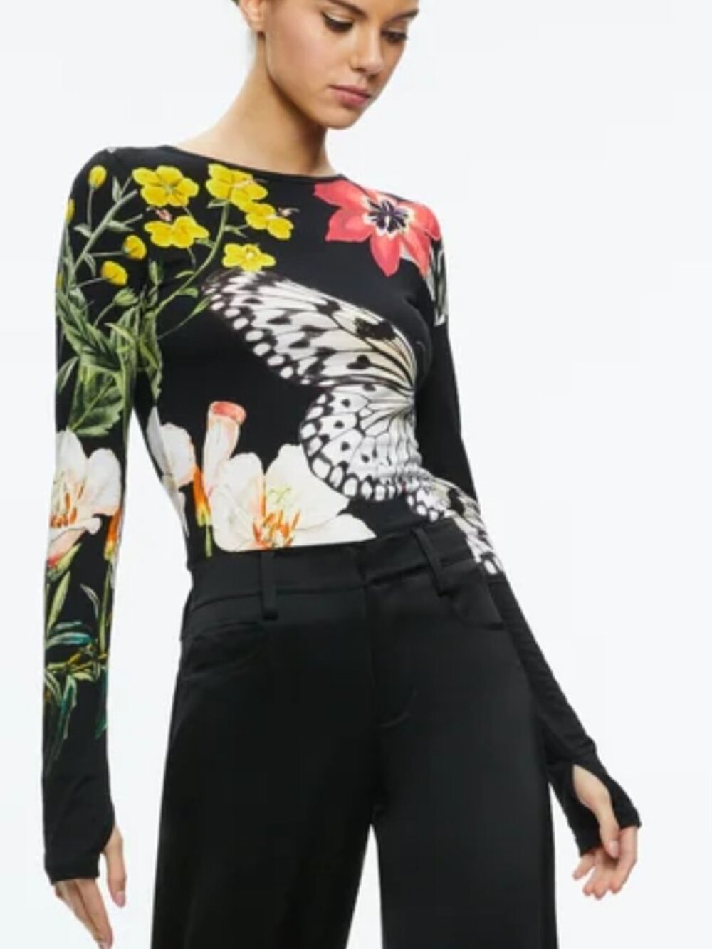 Alice + Olivia Delaina Long Sleeve Top Condition: New Without Tags (NWOT) - Picture 3 of 6